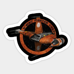 B - WING FIGHTER CORPS ORANGE Sticker